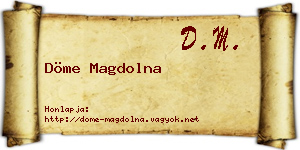 Döme Magdolna névjegykártya